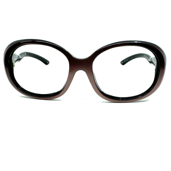 Prada SPR 08L 57-18-130 7ZI-6S1 Sunglasses Frames Dark Brown/Black H11788 - Picture 1 of 7